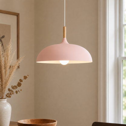 Minimalist Wood Aluminum Pendant Light