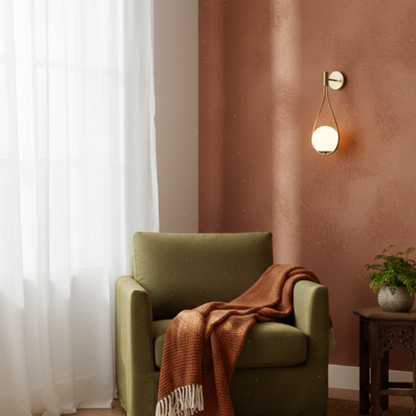 Metalowa lampa ścienna LED do wnętrz bez źródła światła