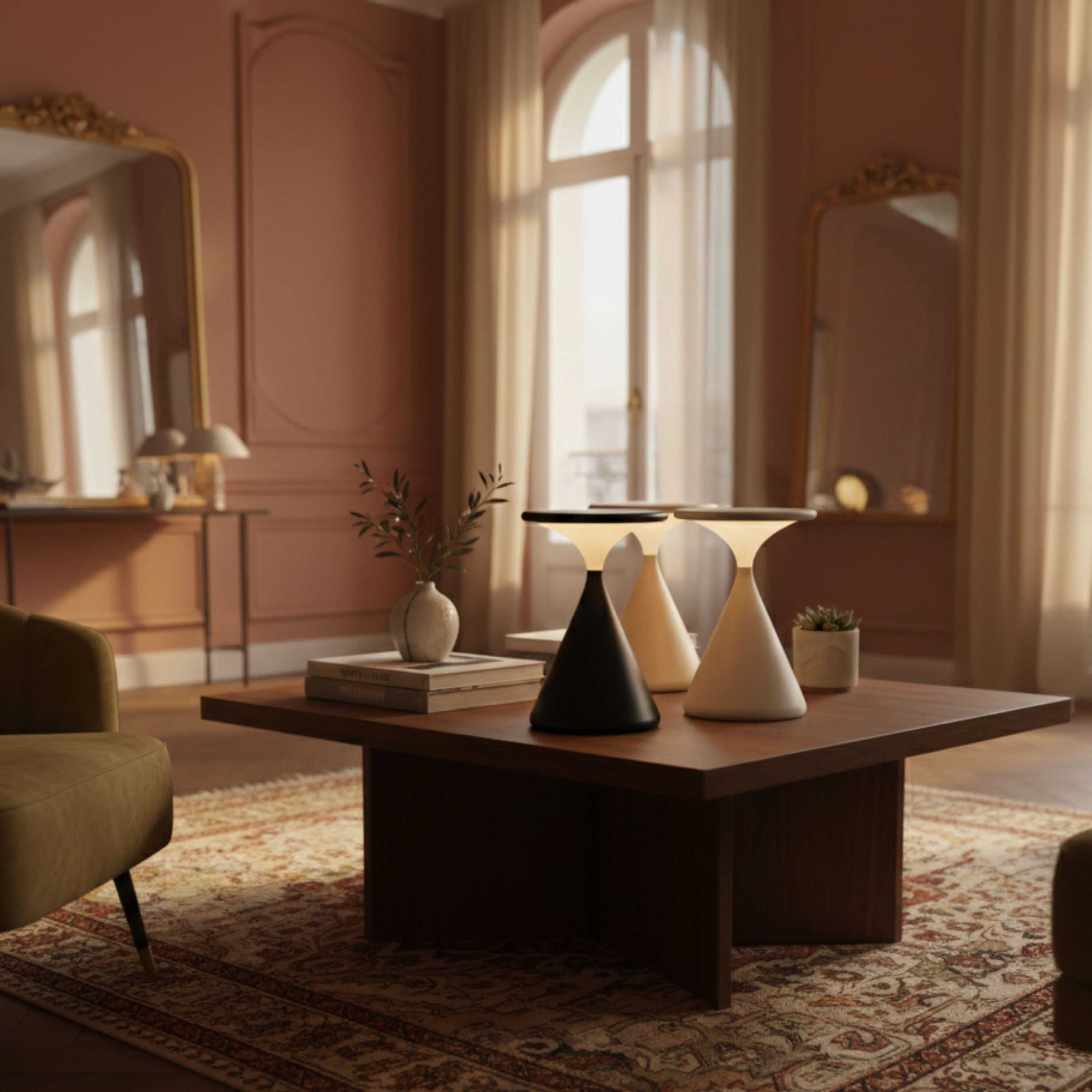 Klepsydrowa Bezprzewodowa Lampa Stołowa LED