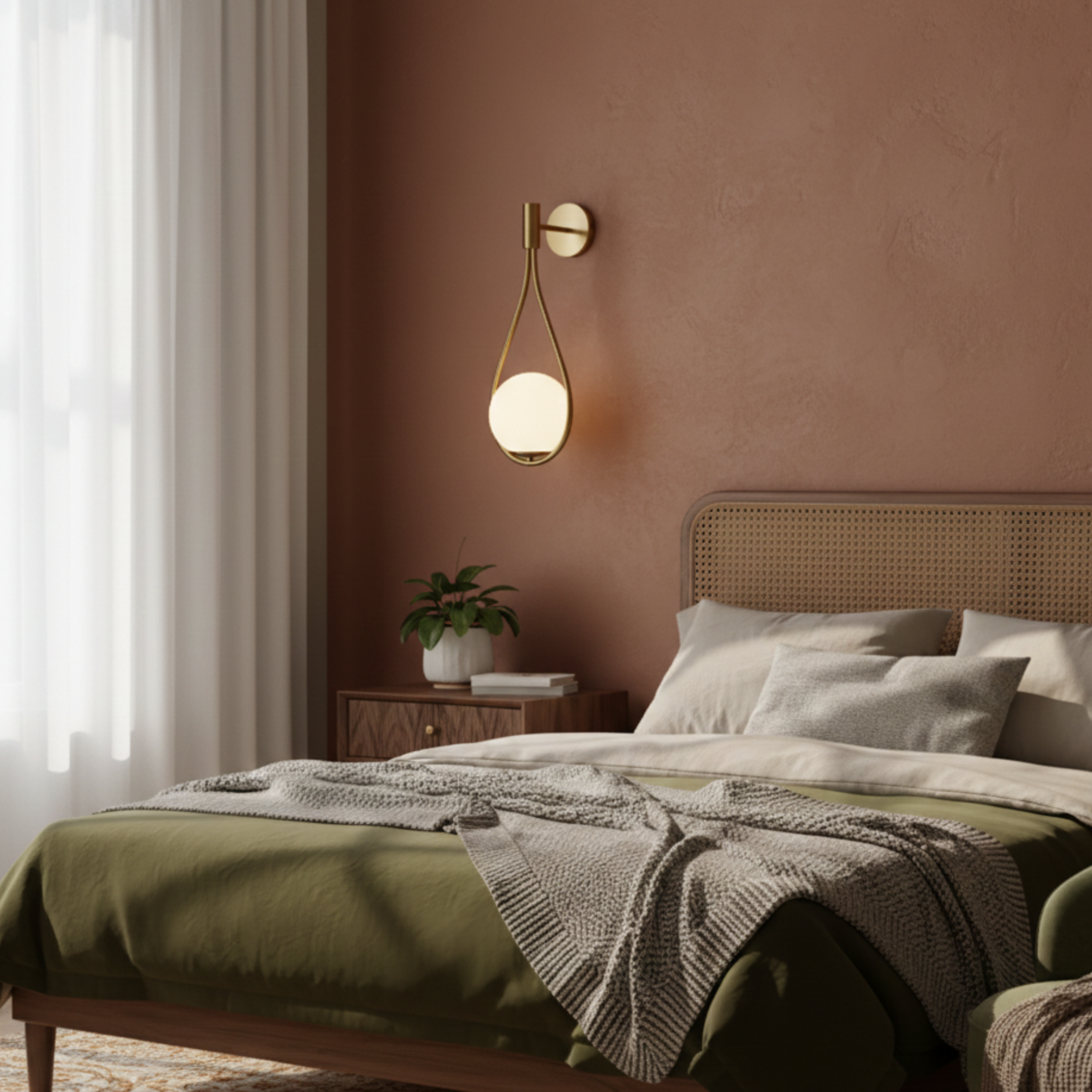 Metalowa lampa ścienna LED do wnętrz bez źródła światła