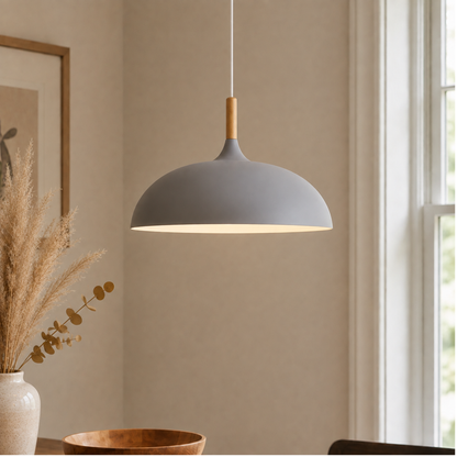 Minimalist Wood Aluminum Pendant Light