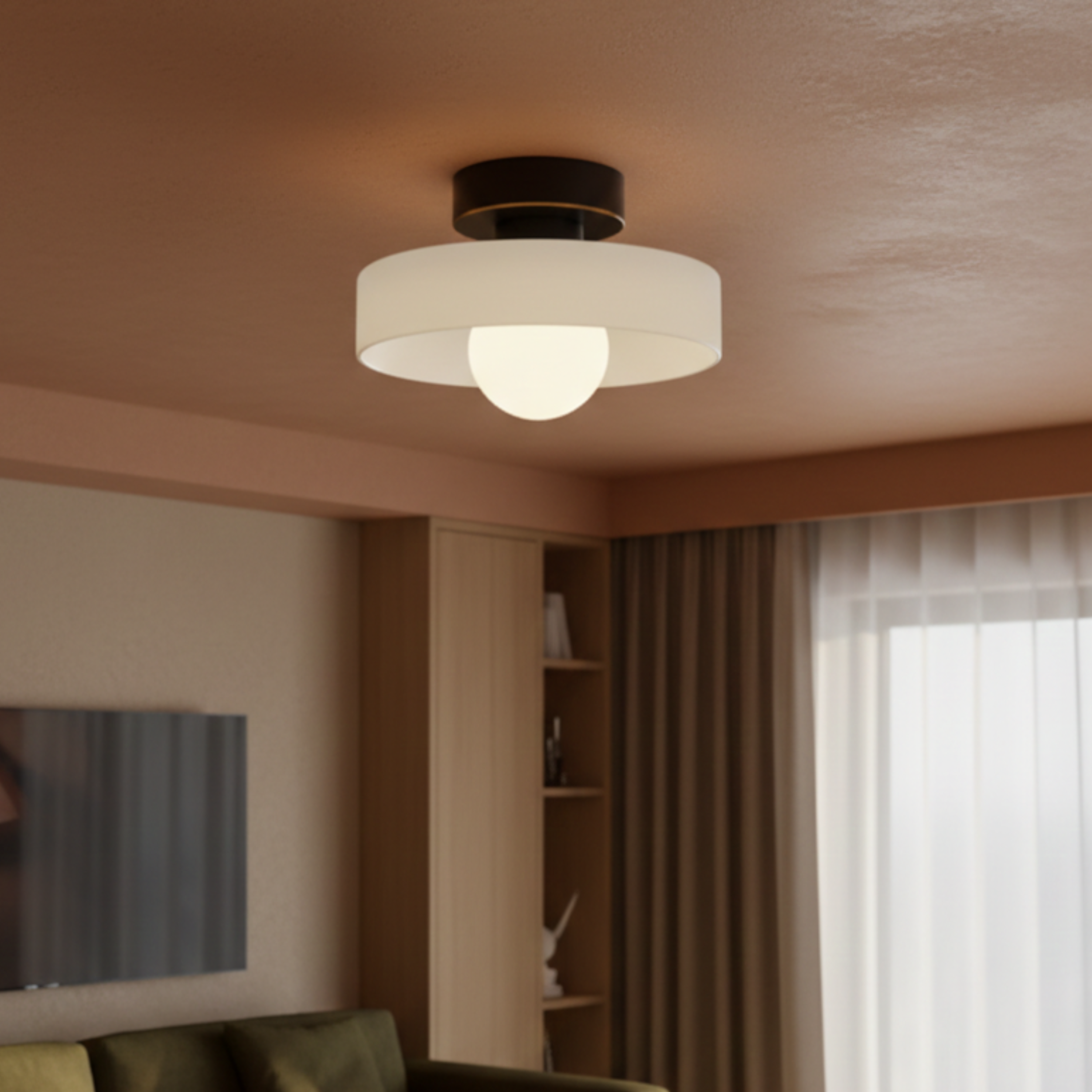 Francuska lampa sufitowa LED w stylu Bauhaus