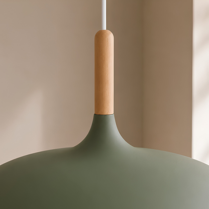 Minimalist Wood Aluminum Pendant Light