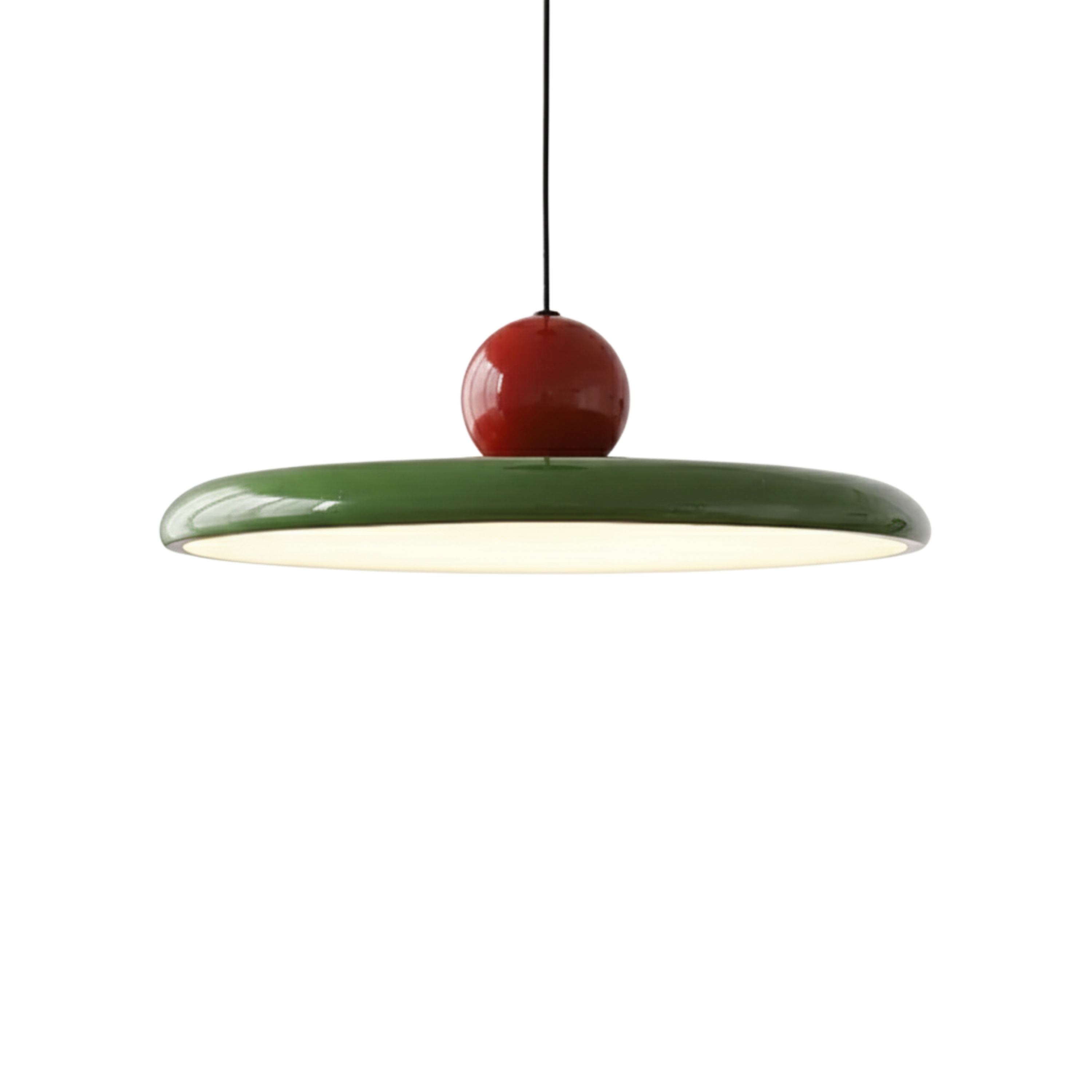 Szklana lampa wisząca w stylu Bauhaus