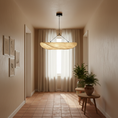 Nowoczesna lampa sufitowa LED Japandi