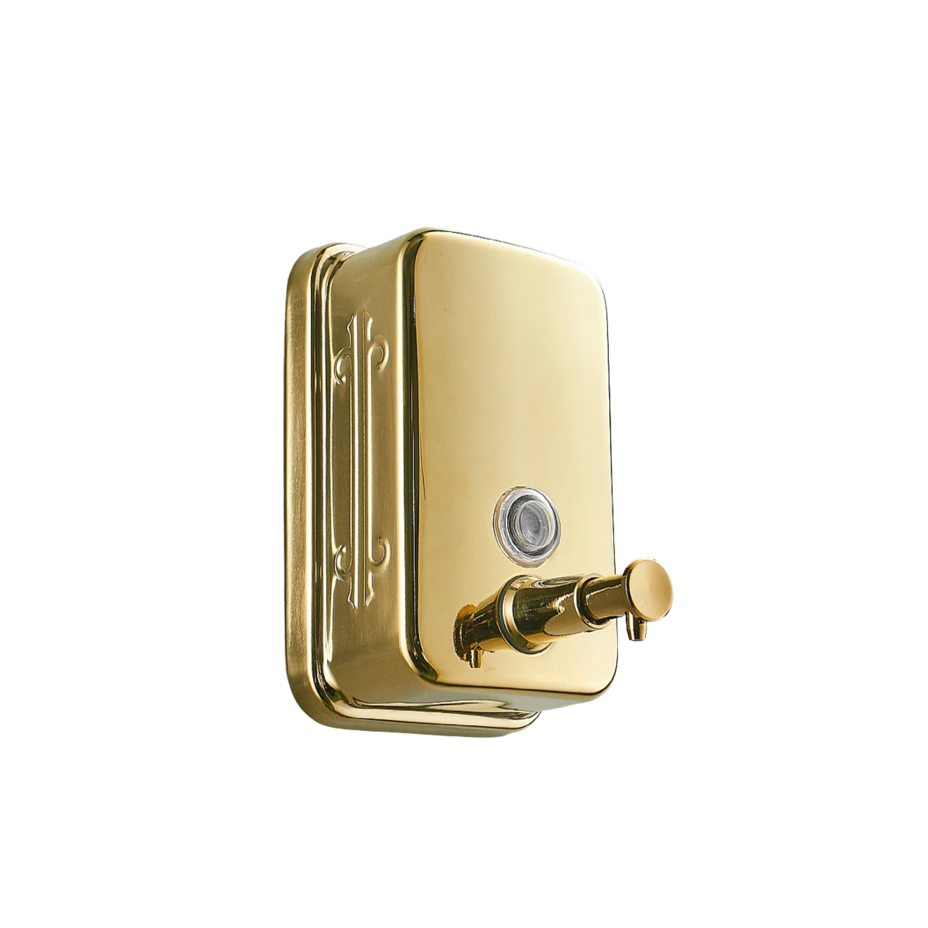 Złoty prążkowany dozownik do mydła