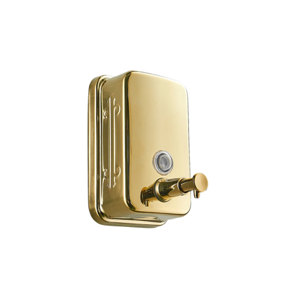 Złoty prążkowany dozownik do mydła