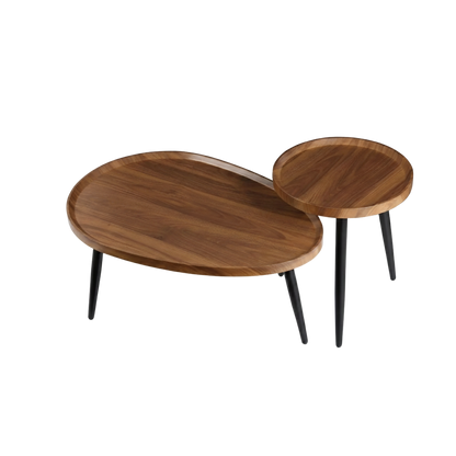 Nieregularny drewniany stolik pomocniczy