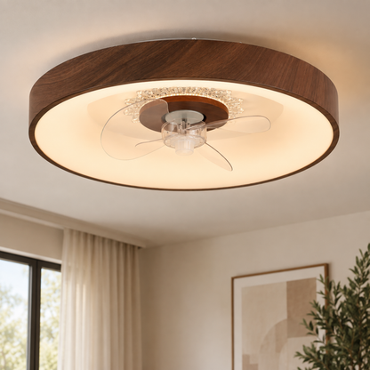 Modern Minimalist LED Ceiling Fan Light