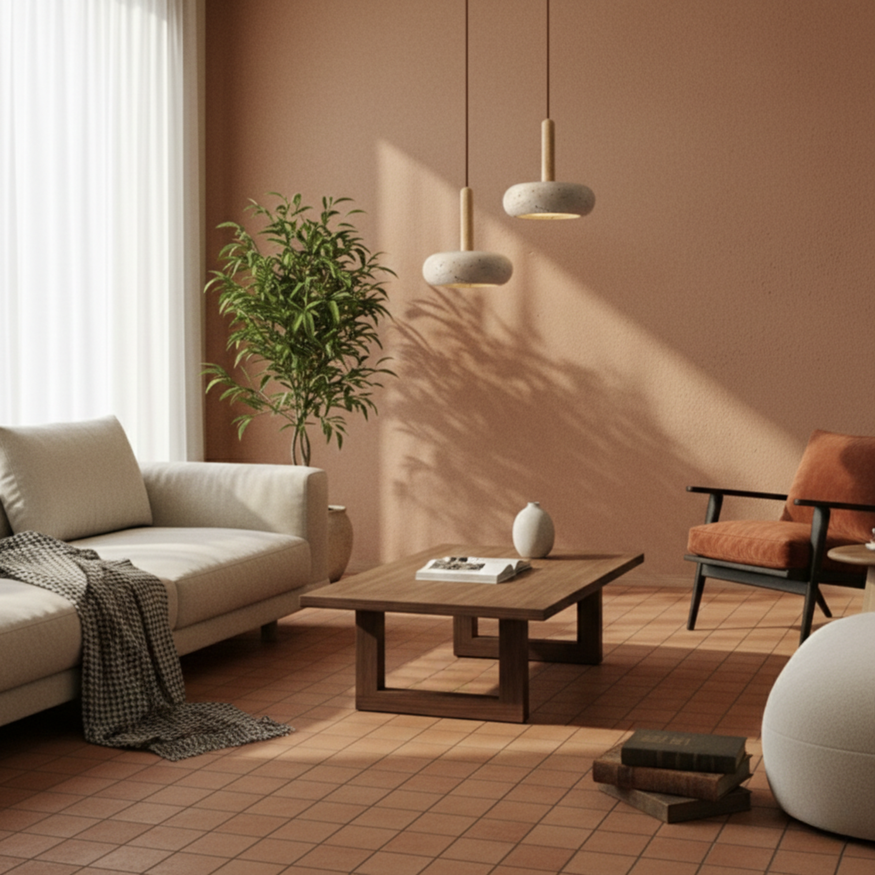 Wabi-Sabi LED Kamienna Lampa Wisząca