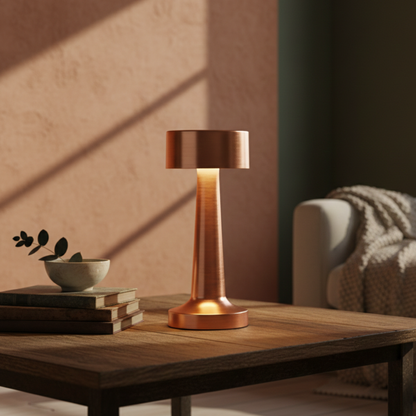 Metalowa lampa stołowa LED z funkcją dotykową