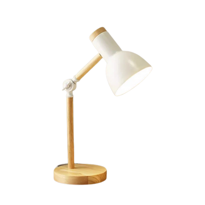 Artystyczna lampa stołowa LED z drewna