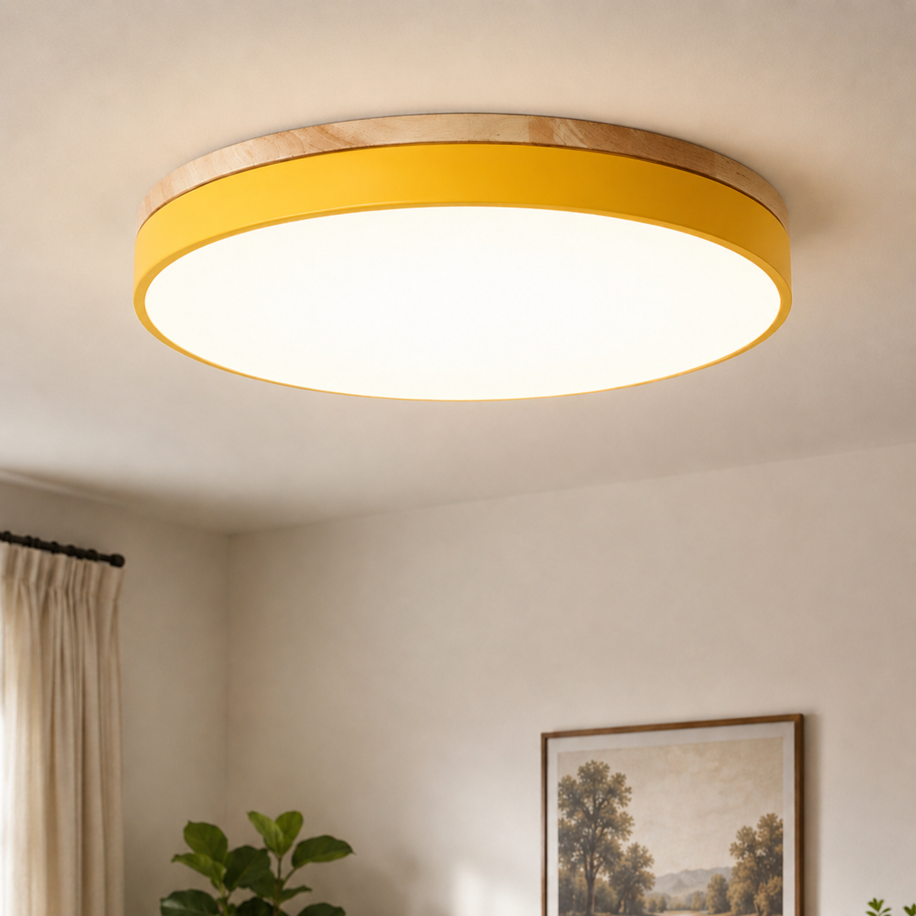 Round Disc Flush Mount Ceiling Light
