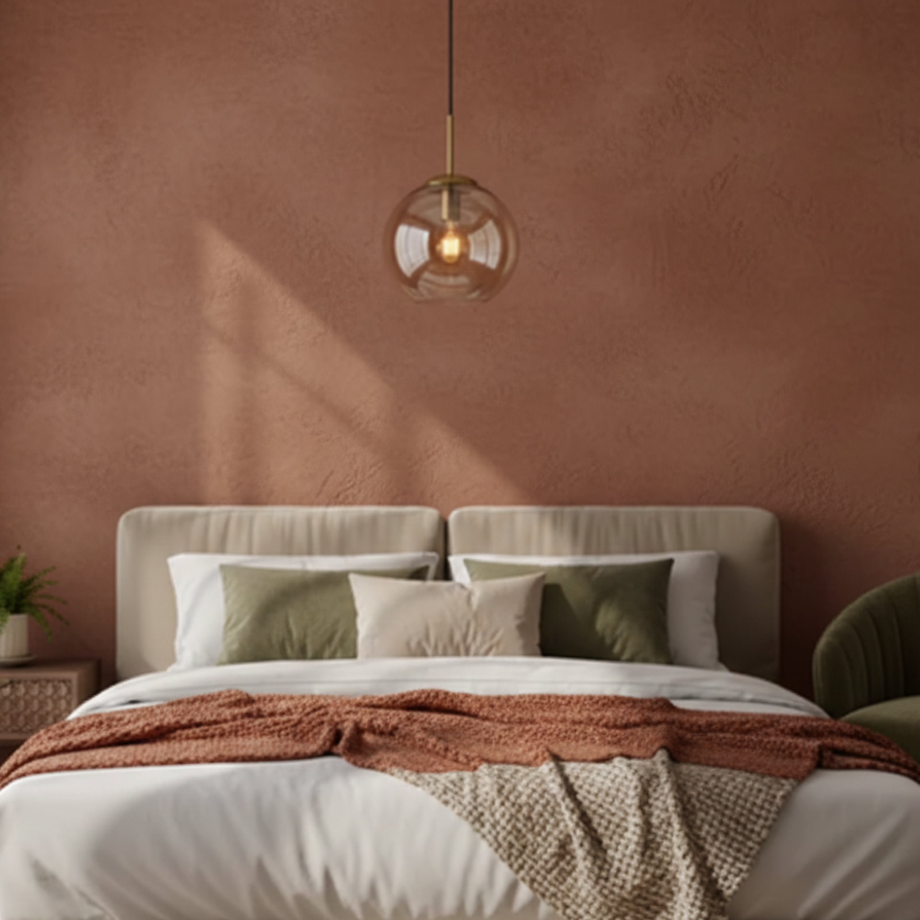 Ciepła szklana lampa wisząca do wnętrz