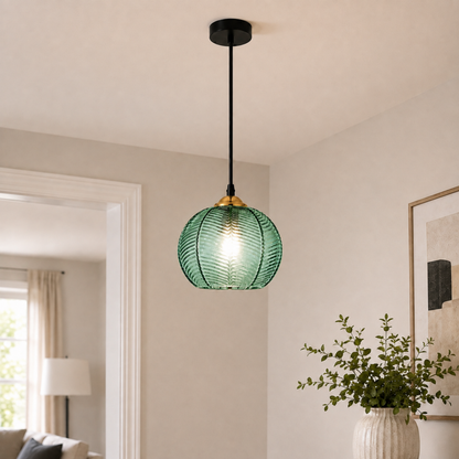 Modern Striped Glass Pendant Light