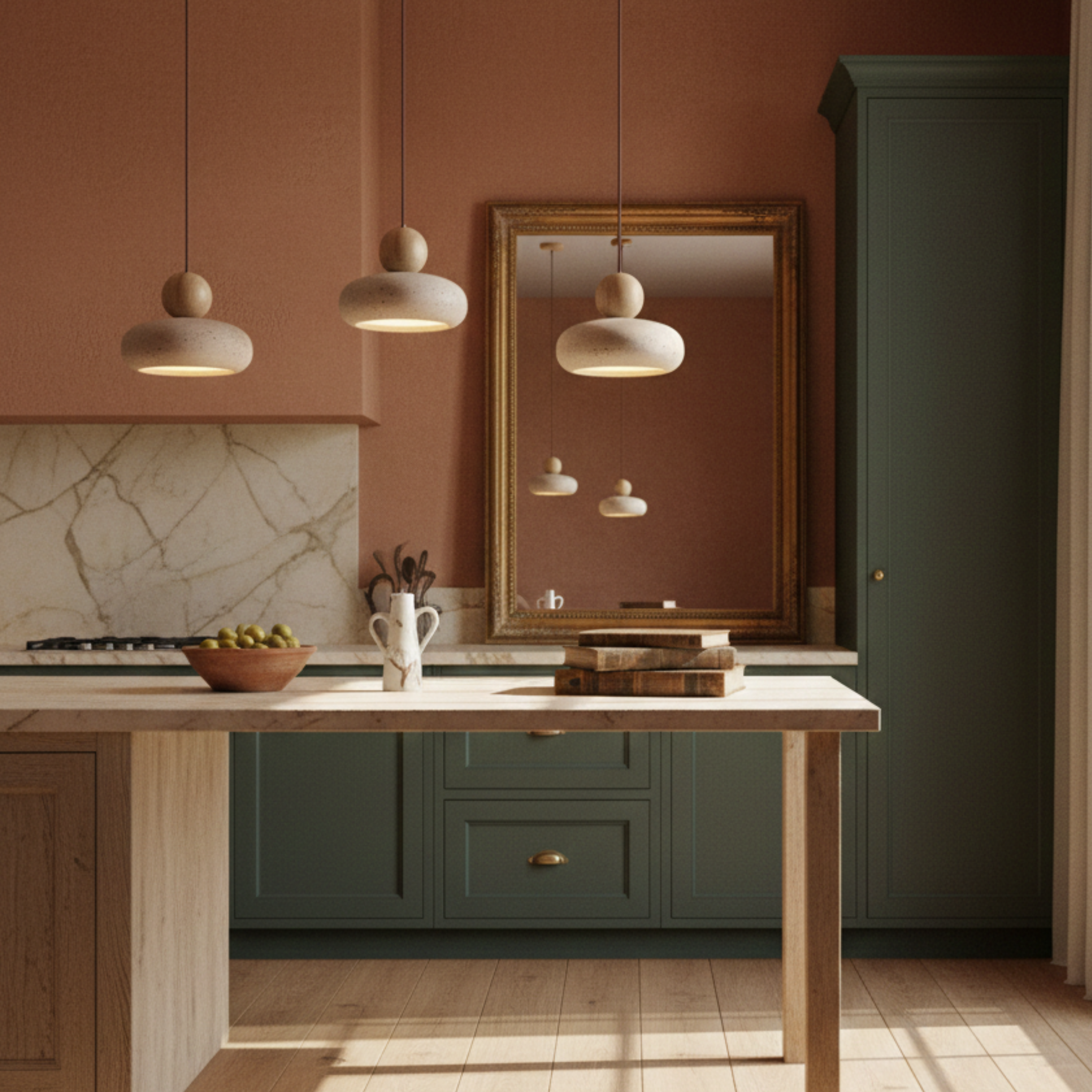 Lampa wisząca vintage z kamienia agatowego