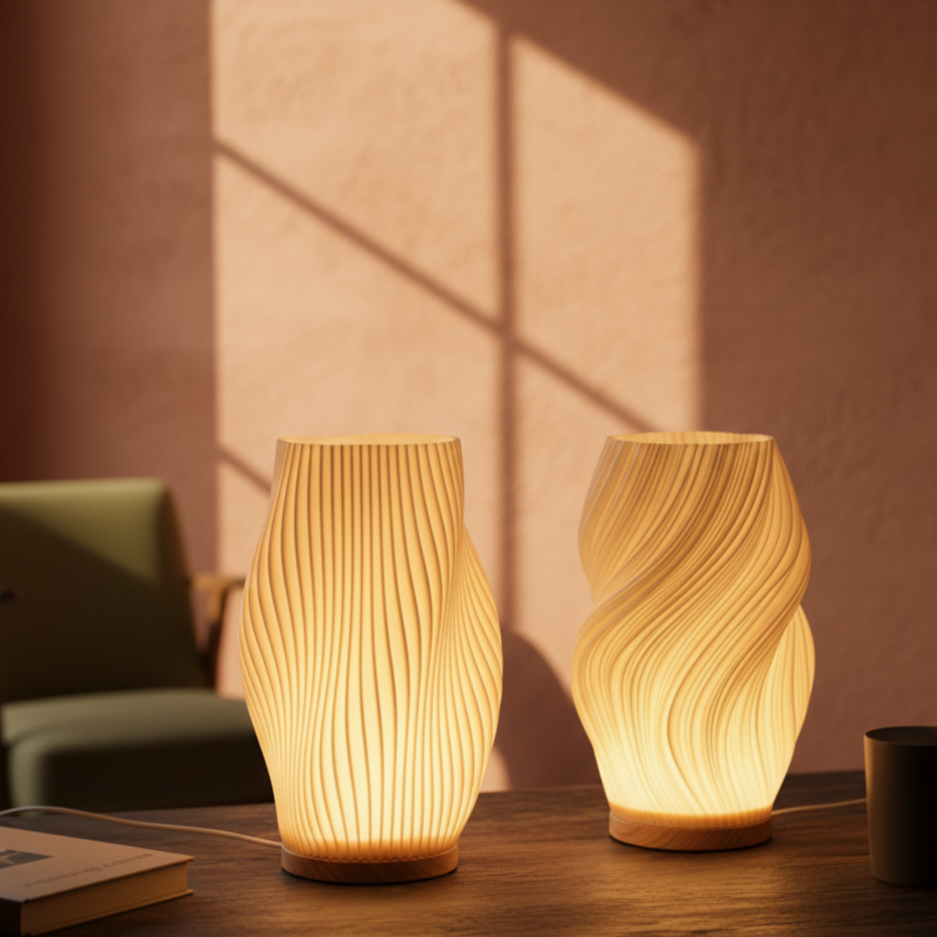 3D LED lampka stołowa