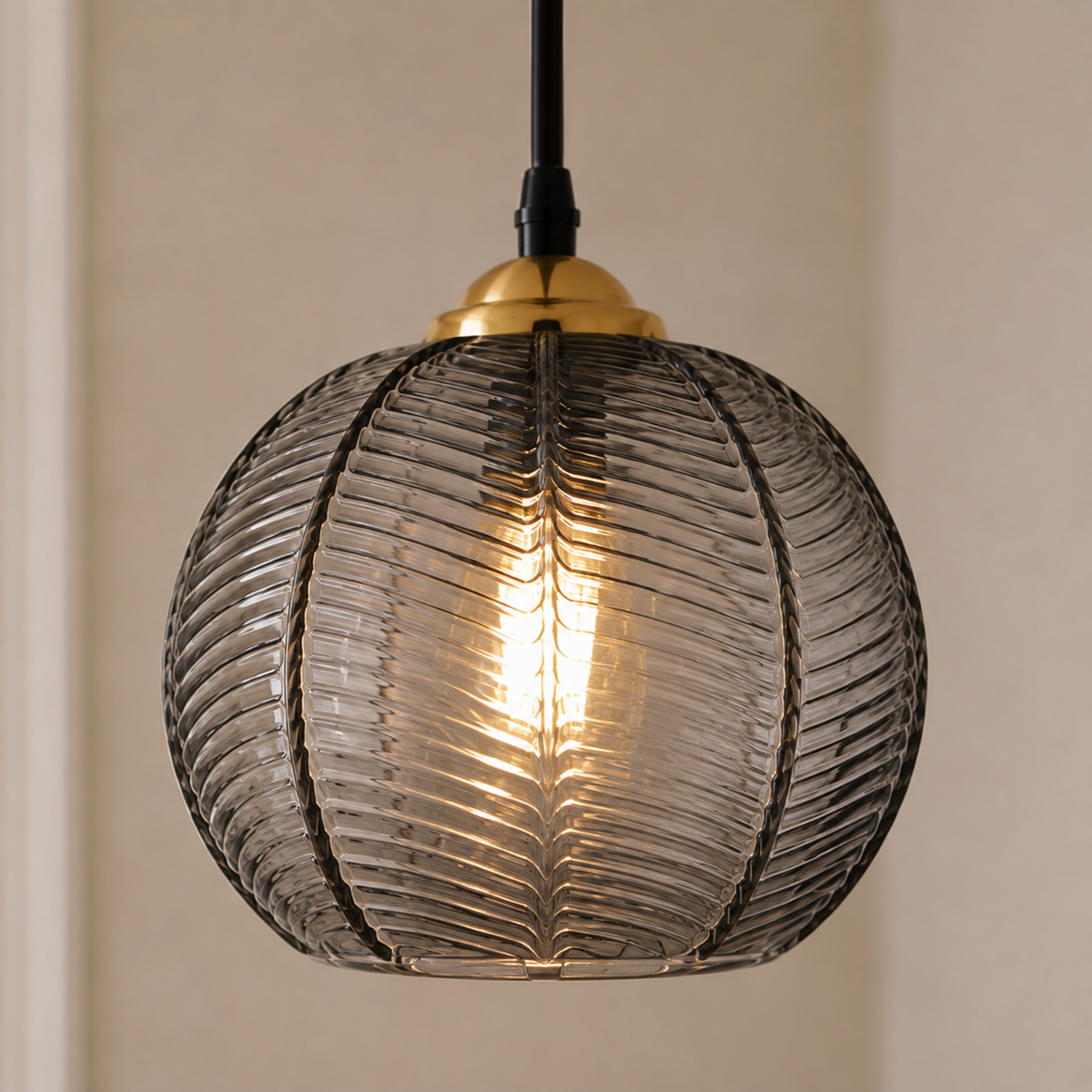 Modern Striped Glass Pendant Light