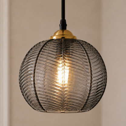 Modern Striped Glass Pendant Light