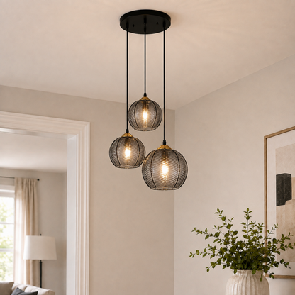 Modern Striped Glass Pendant Light