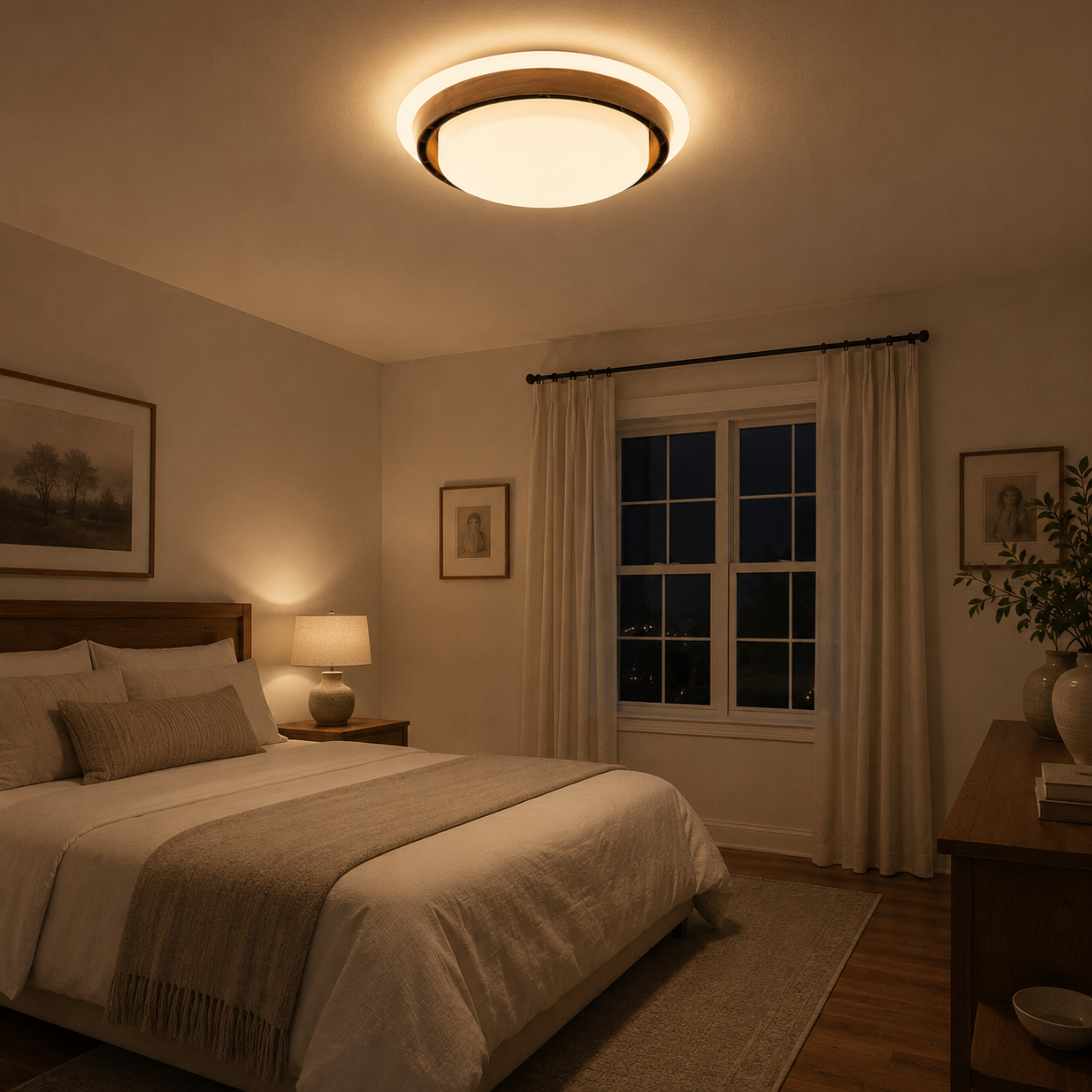 Bladeless LED Ceiling Fan Light