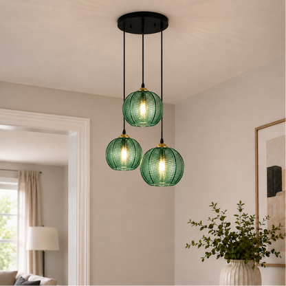 Modern Striped Glass Pendant Light