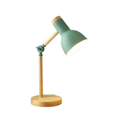 Artystyczna lampa stołowa LED z drewna