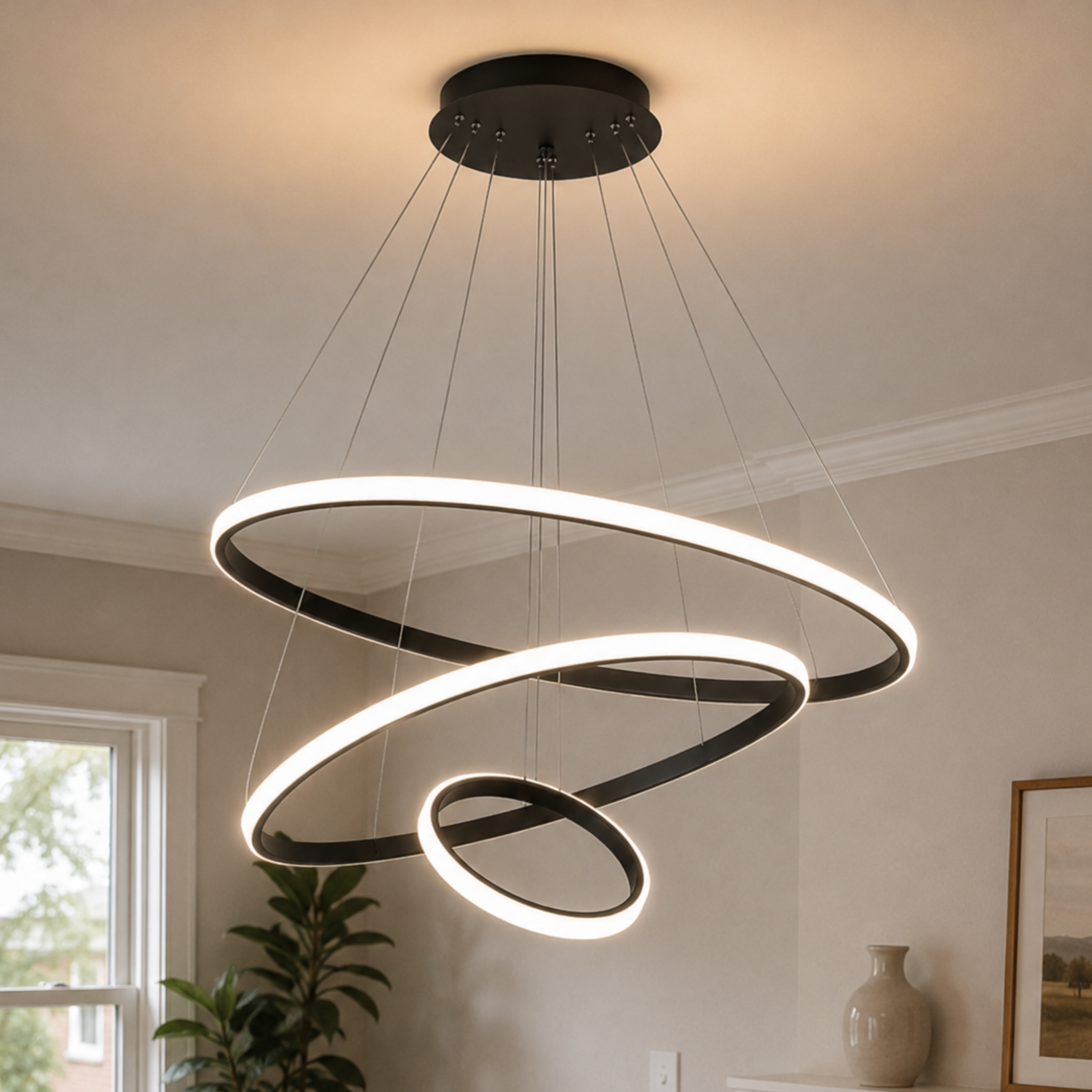 Modern LED Ring Chandelier