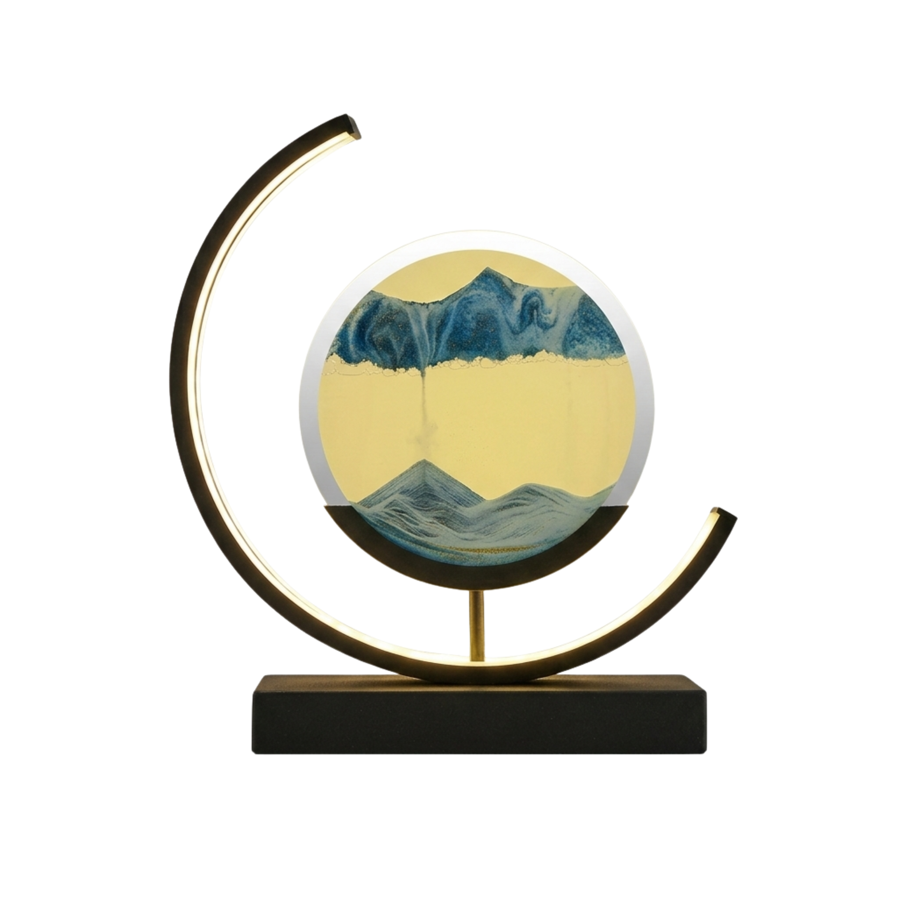 Nowoczesna lampa LED z ruchomym obrazem piaskowym