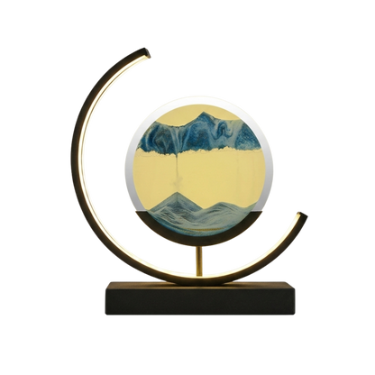 Nowoczesna lampa LED z ruchomym obrazem piaskowym