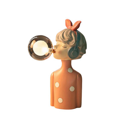 Dekoracyjna Lampa Stołowa z Figurą