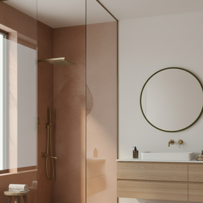 Złoty kran prysznicowy