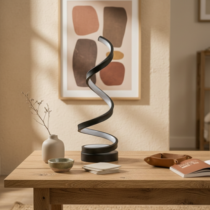 Spiralna lampa stołowa LED