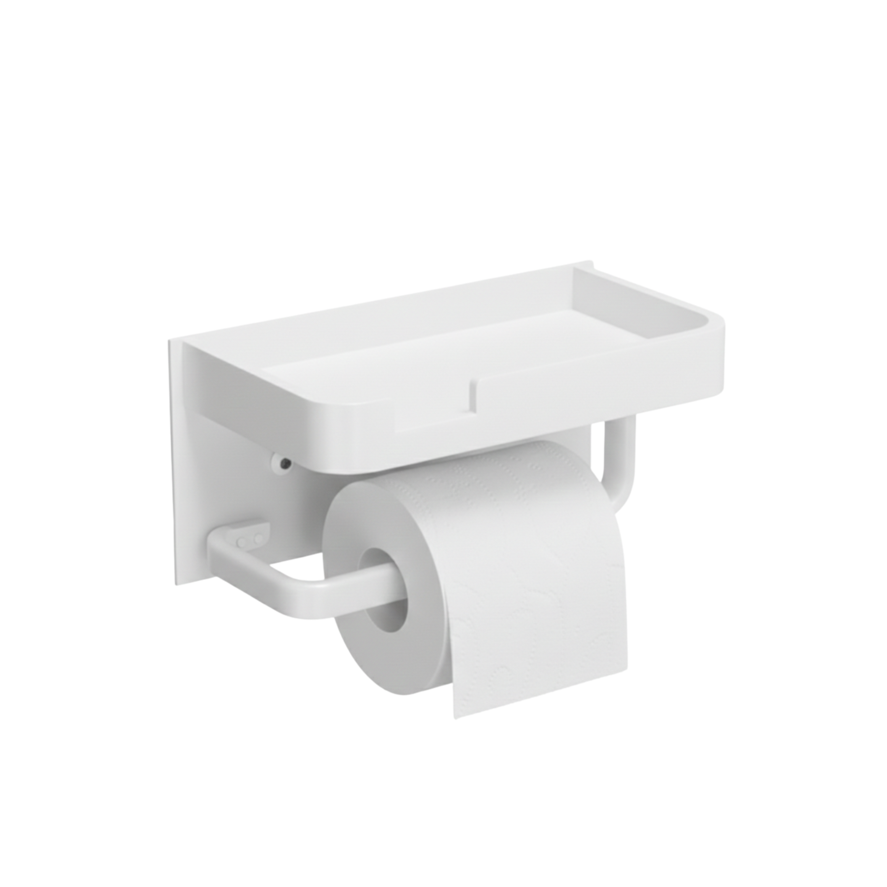 Ścienna półka łazienkowa z uchwytem na papier toaletowy