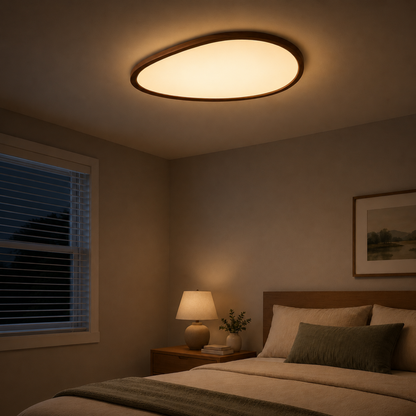 Ultra Thin Wood Look LED Ceiling Light