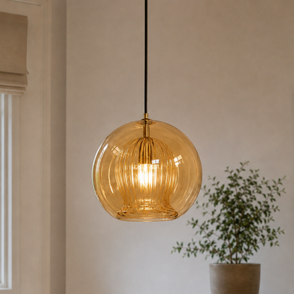 June Glass Globe Pendant Light