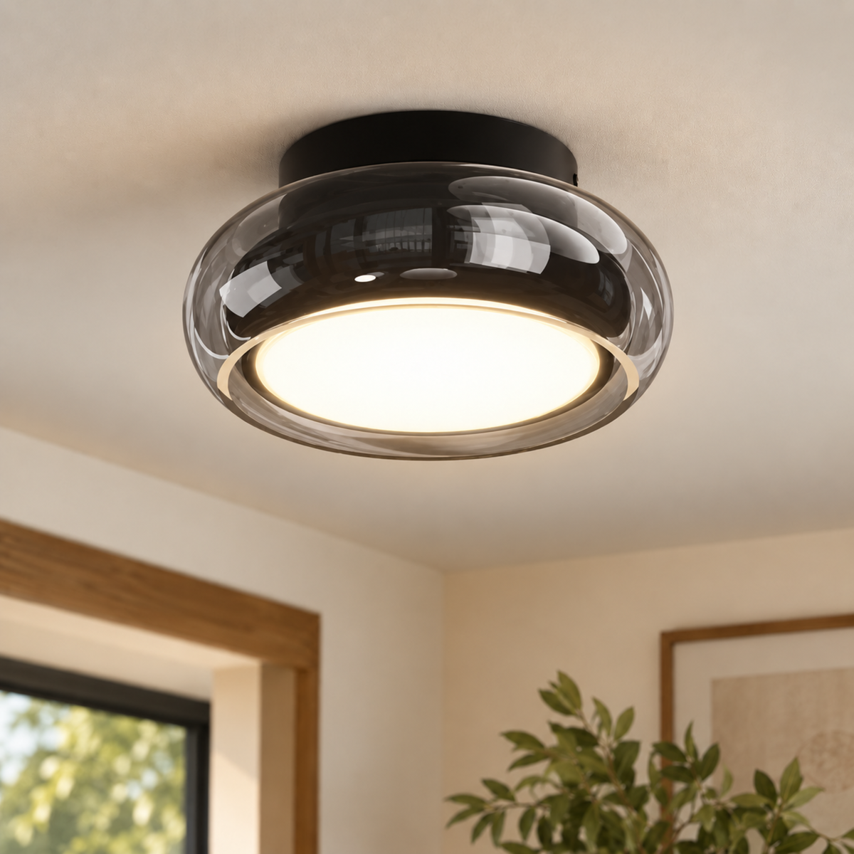 June Retro Glass Ceiling Light