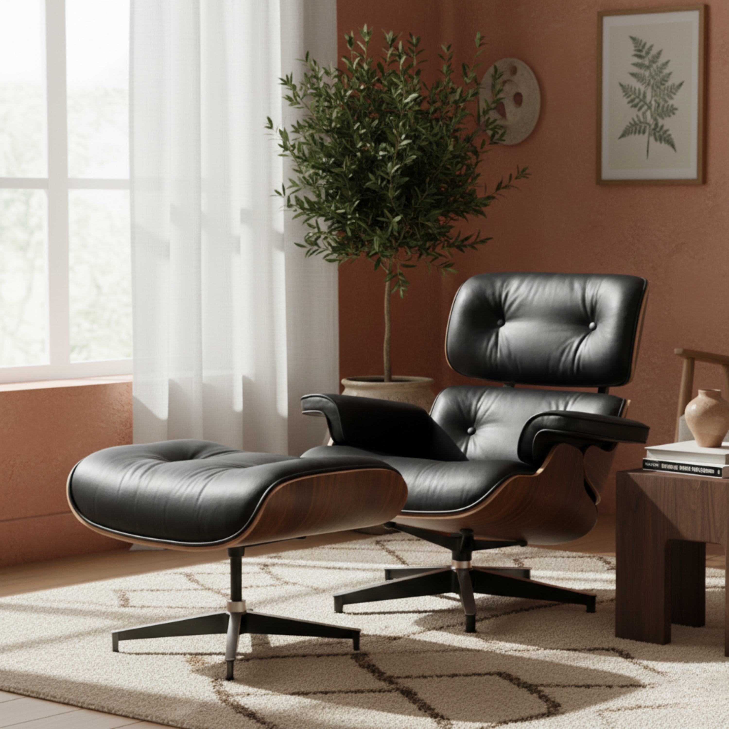 Skórzany fotel Mid-Century