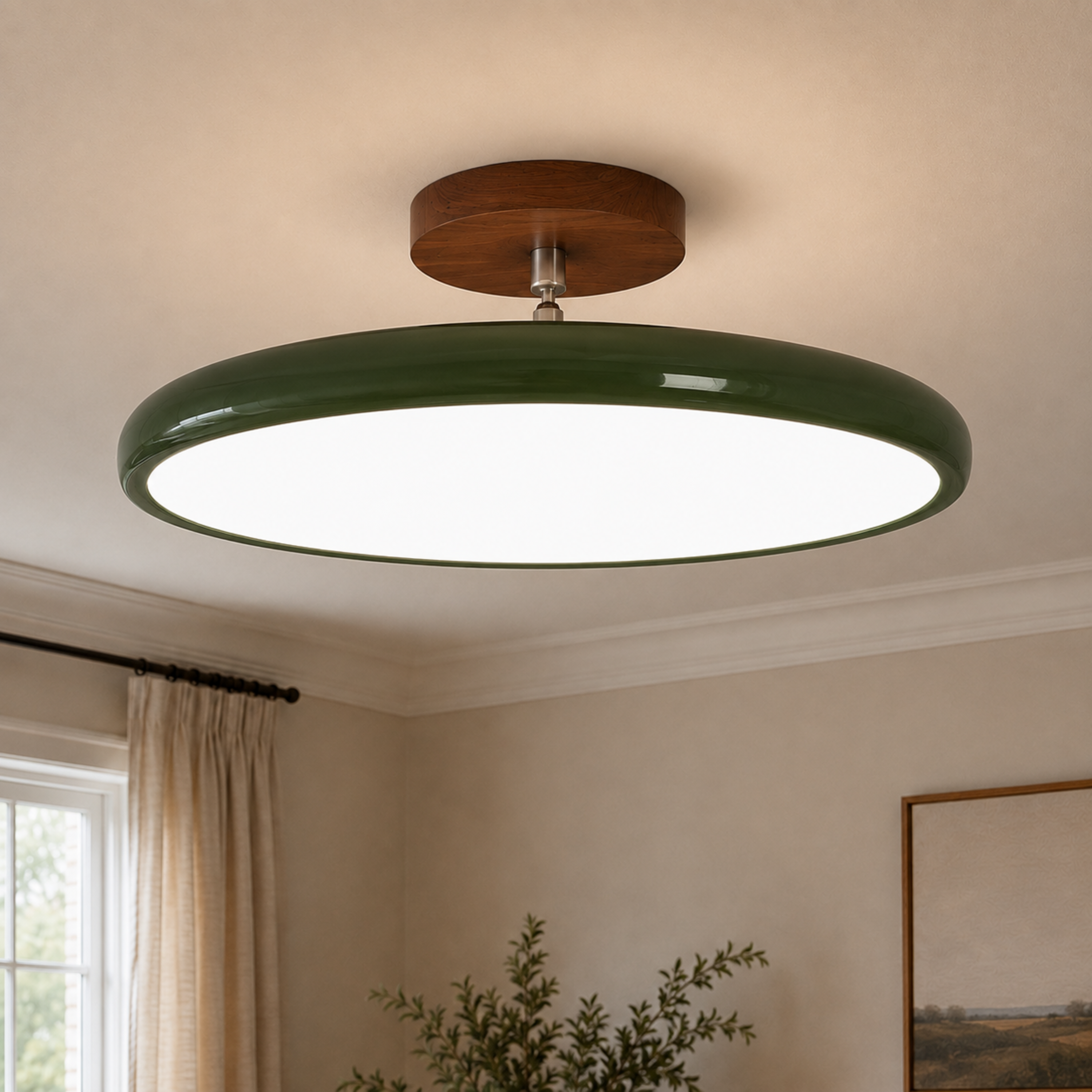 Round Retro LED Vintage Ceiling Light