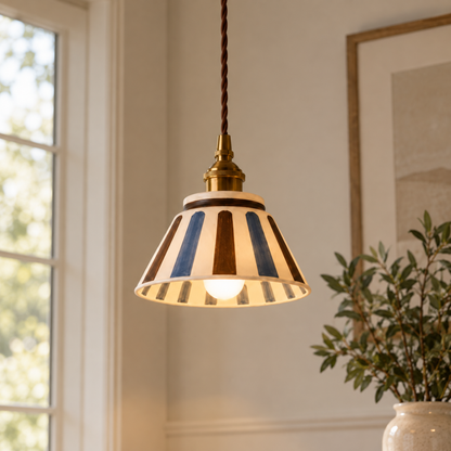 Vintage Ceramic Pendant Light