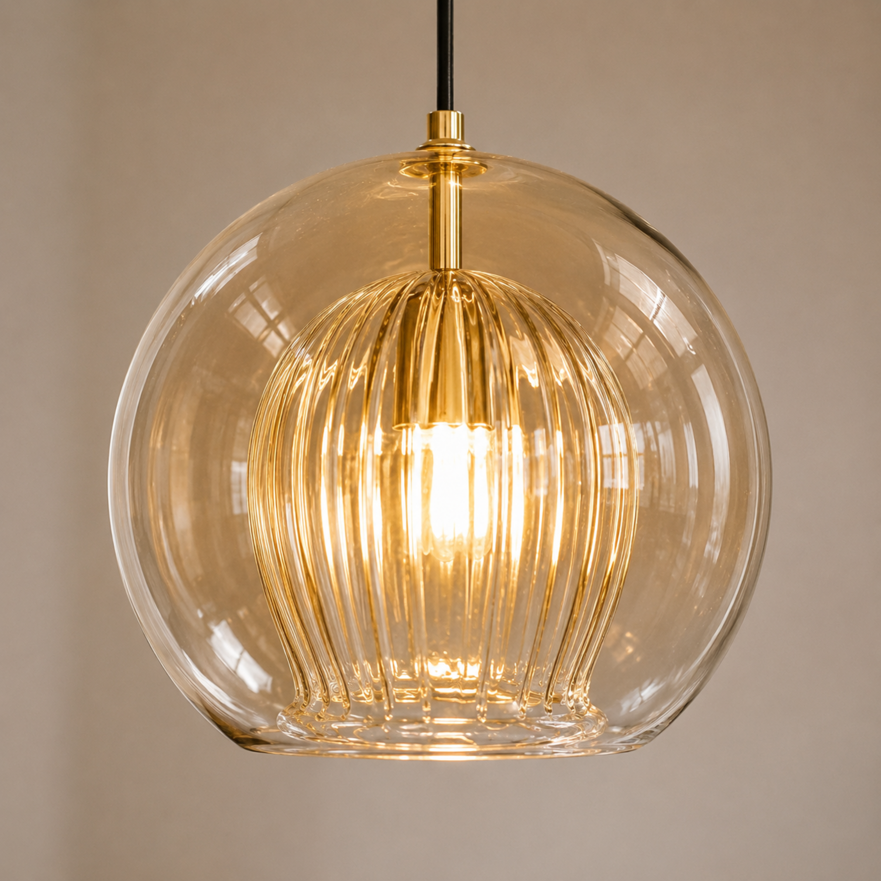 June Glass Globe Pendant Light
