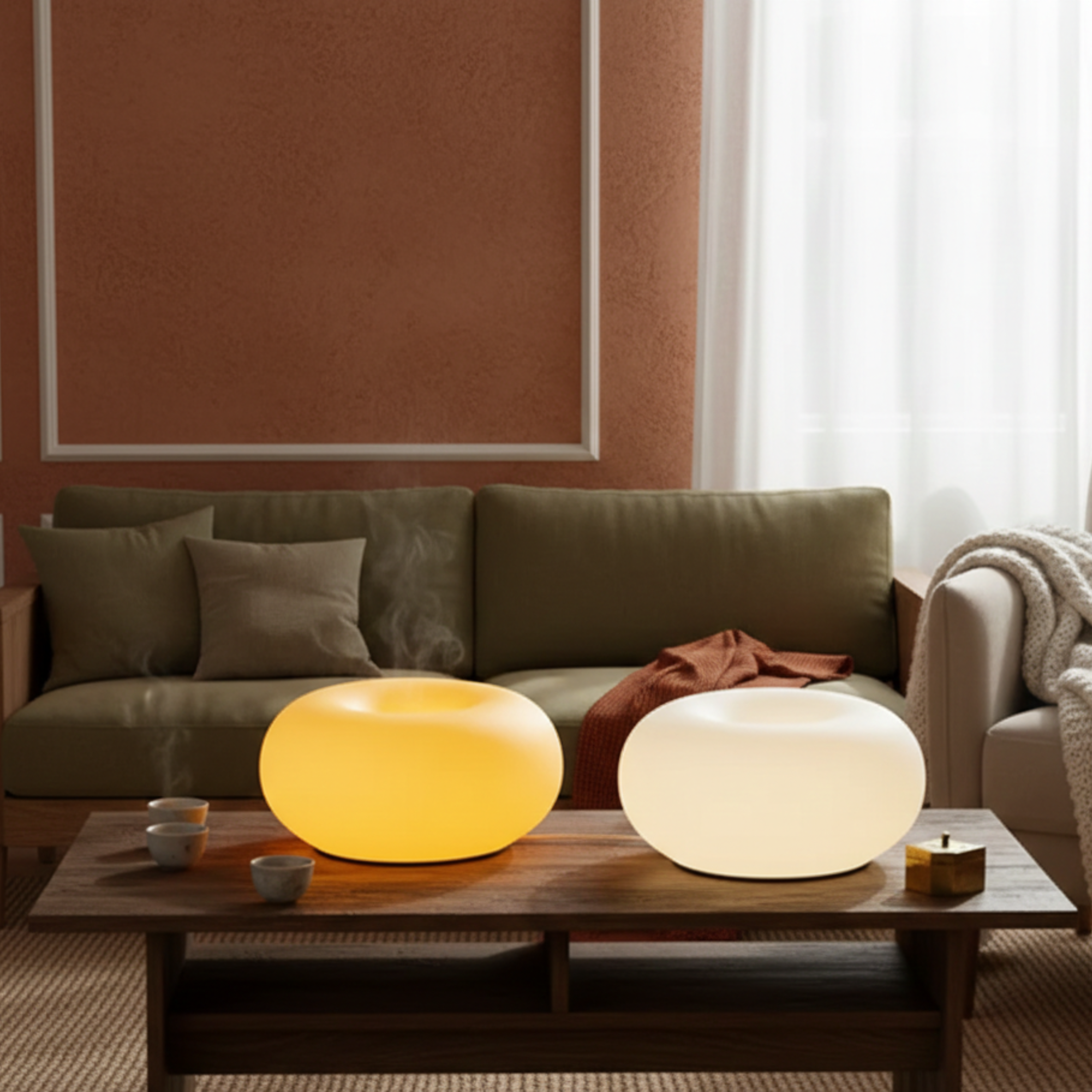 Lampa LED Bauhaus w kształcie donuta