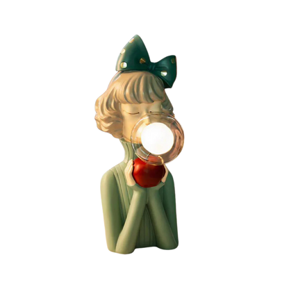 Dekoracyjna Lampa Stołowa z Figurą