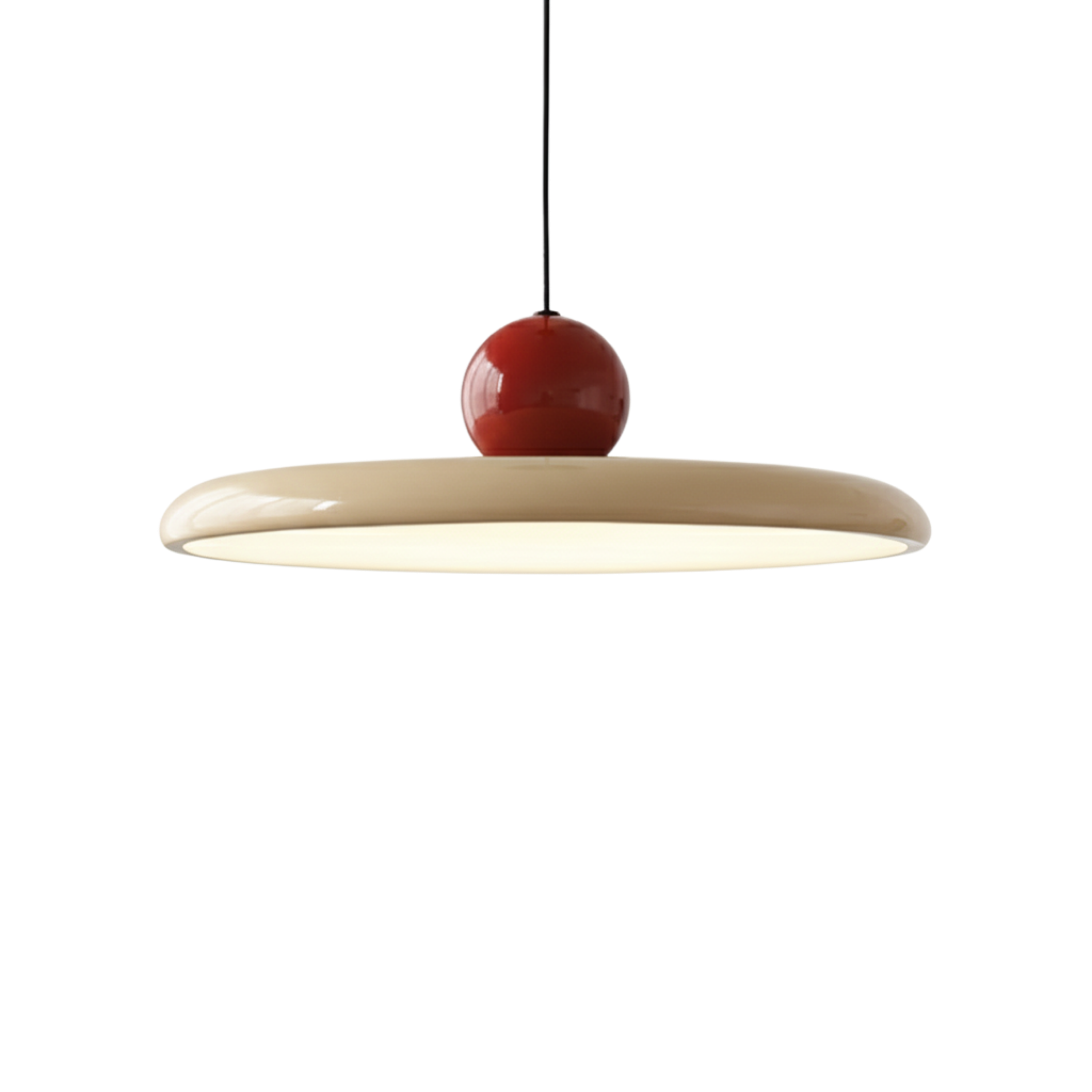 Szklana lampa wisząca w stylu Bauhaus