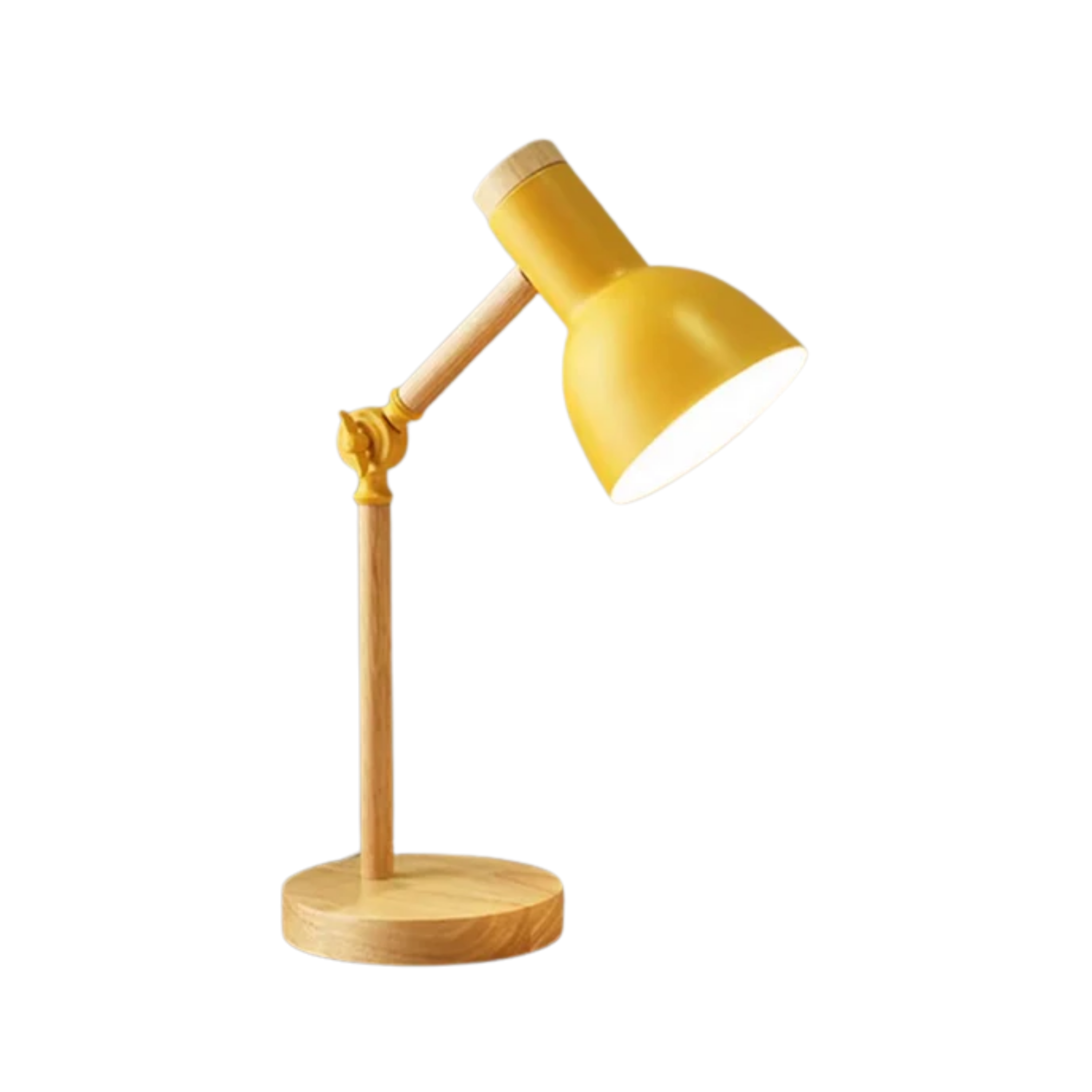 Artystyczna lampa stołowa LED z drewna