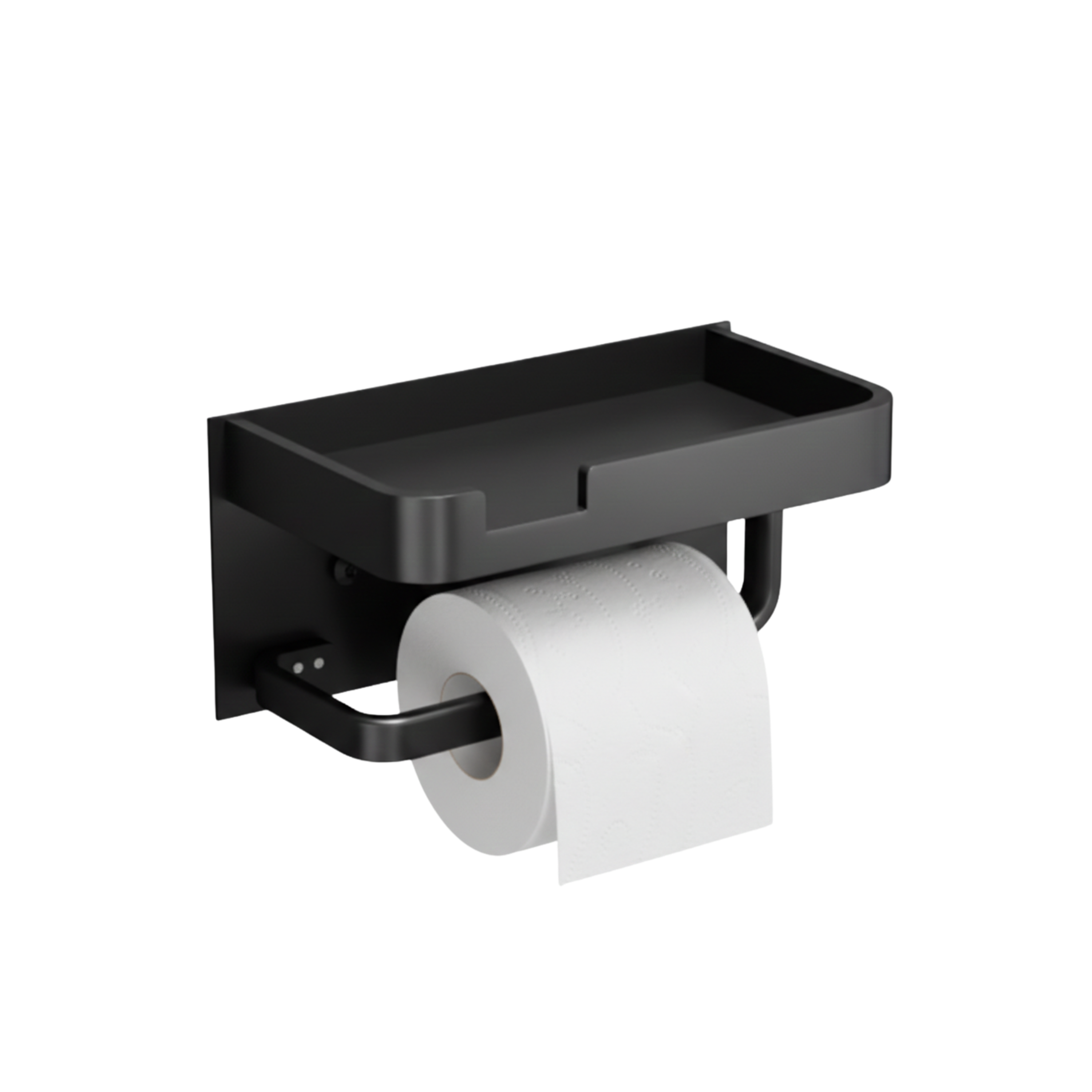 Ścienna półka łazienkowa z uchwytem na papier toaletowy