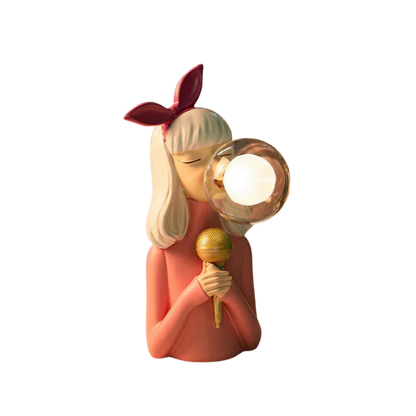 Dekoracyjna Lampa Stołowa z Figurą