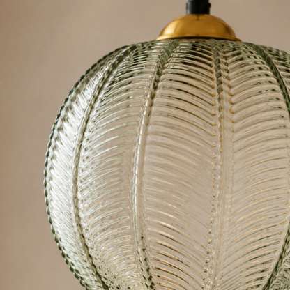 Glass Leaf Pattern Pendant Light
