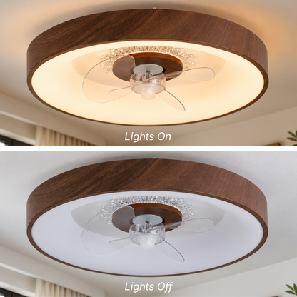 Modern Minimalist LED Ceiling Fan Light