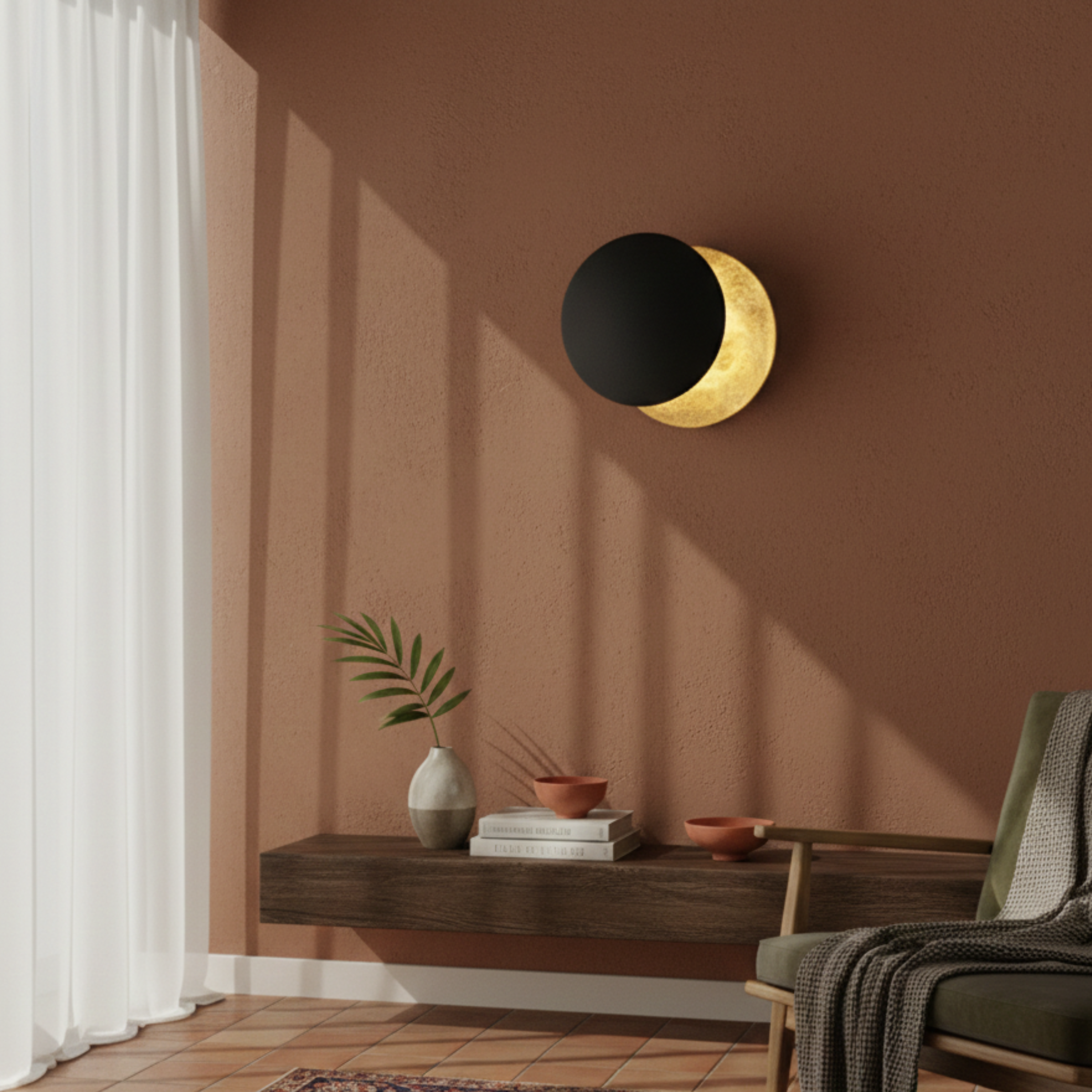 Okrągła lampa ścienna LED Eclipse